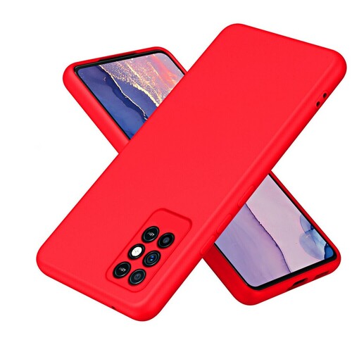 Накладка Infinix Note 10 Pro красный Silicone Case Full без лого