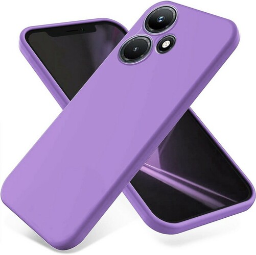 Накладка Infinix Hot 30i светло-сиреневый Silicone Case Full без лого