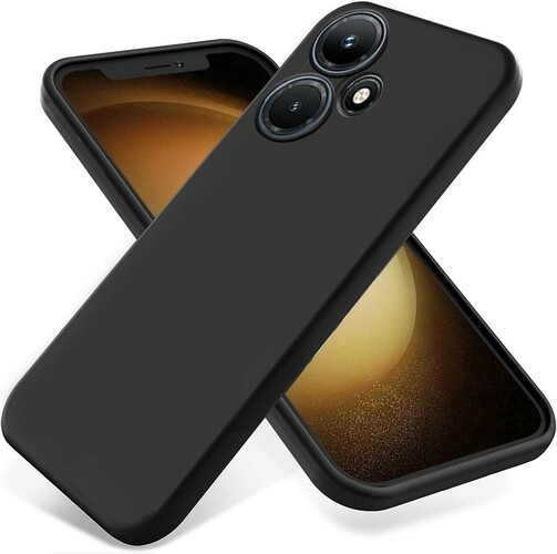 Накладка Infinix Hot 30i черный Silicone Case Full без лого