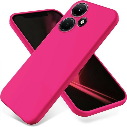 Накладка Infinix Hot 30i ярко-розовый Silicone Case Full без лого