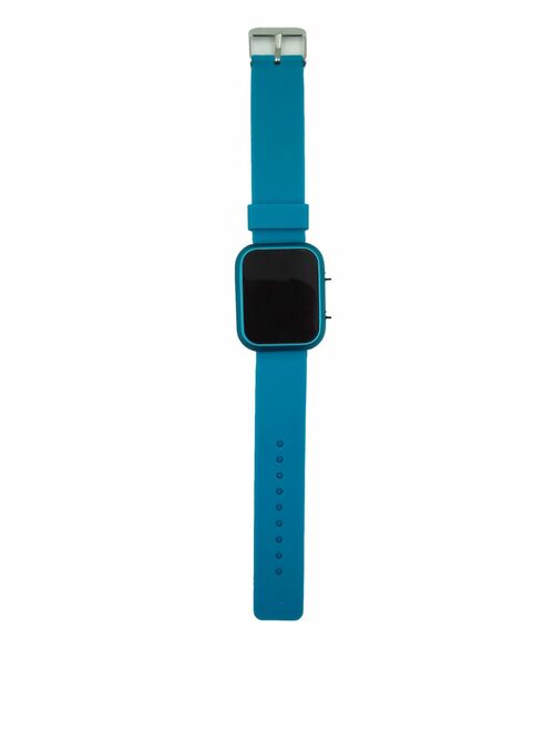 Наручные часы электронные LED Watch прямоугольные бирюзовый силиконовый ремешок