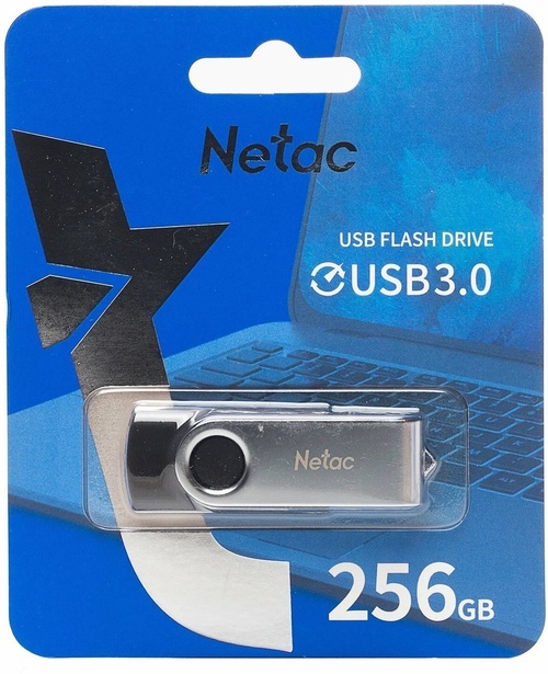 Флешка USB Netac 256GB U505 USB 3.0 серебро - 2