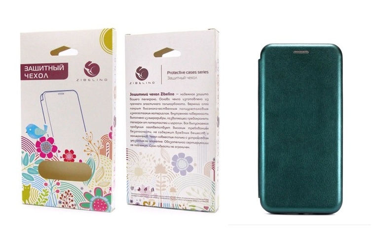 Чехол-книжка Xiaomi Poco C55/Redmi 12C зеленый горизонтальный ZB