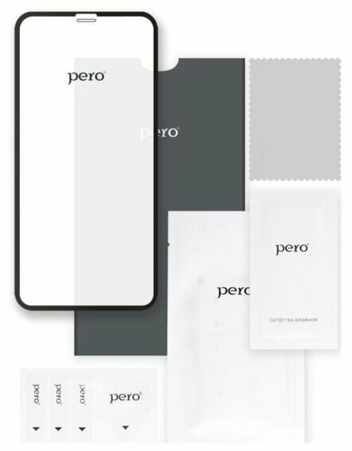 Защитное стекло Tecno Pova 4/Pova Neo 2/Pova Neo 3 черный FullGlue PERO - 3