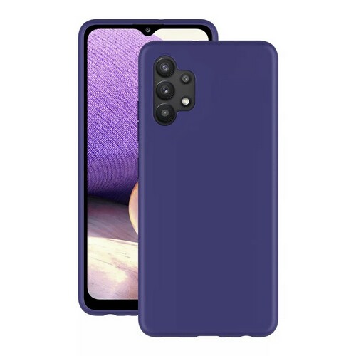 Накладка Samsung A32 4G темно-синий Silicone Case без лого