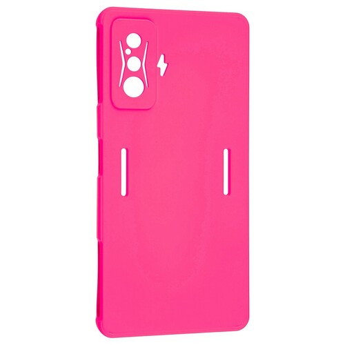 Накладка Xiaomi Poco F4 GT ярко-розовый Silicone Case Full без лого