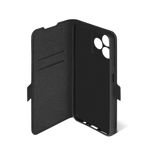 Чехол-книжка Realme C51/C53/Narzo N53/Note 50 черный горизонтальный DF - 3
