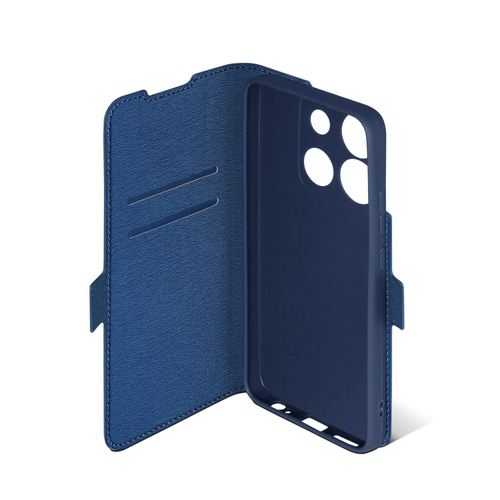 Чехол-книжка Infinix Smart 7 Plus синий горизонтальный DF - 3