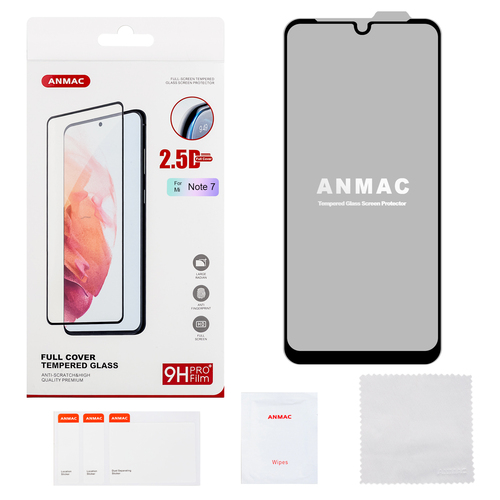Защитное стекло Xiaomi Redmi Note 7/7 Pro черный FullGlue Cover Anmac