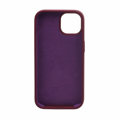 Накладка Apple iPhone 15 бордовый Silicone Case без лого - 2