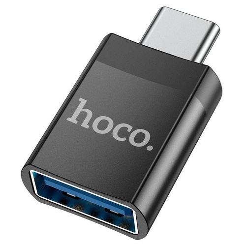 Переходник OTG Type-C - USB Hoco UA17 черный