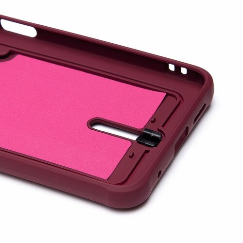 Накладка Xiaomi Redmi Note 12 4G бордовый с выталкивателем карты силикон С кардхолдером - 6