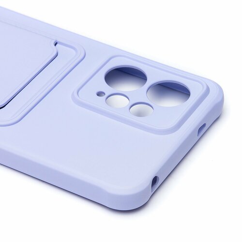 Накладка Xiaomi Redmi Note 12 4G сиреневый с выталкивателем карты силикон С кардхолдером - 4
