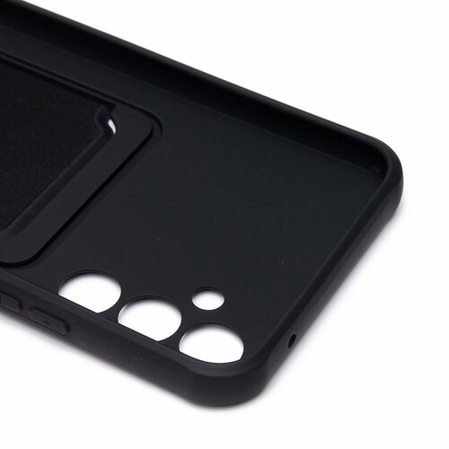 Накладка Samsung A34 черный с выталкивателем карты силикон С кардхолдером - 7