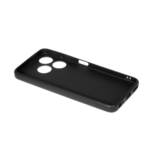 Накладка Tecno Spark 10/10C черный матовый силикон DF Однотонный - 3