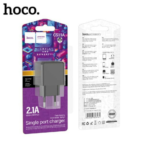 Сетевое зарядное устройство HOCO CS11A 1USB черный 2.1A