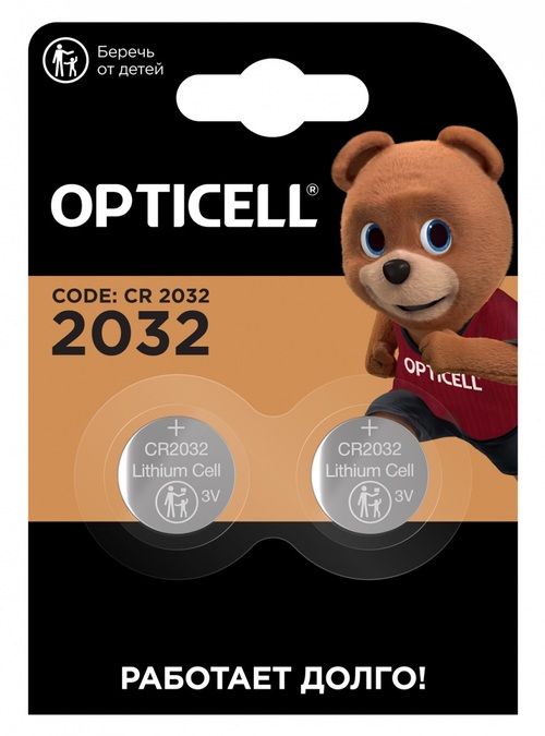 Батарейка OPTICELL CR2032 BL2 литиевая