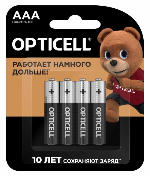 Батарейка OPTICELL LR03 (AAA) BL4 щелочная