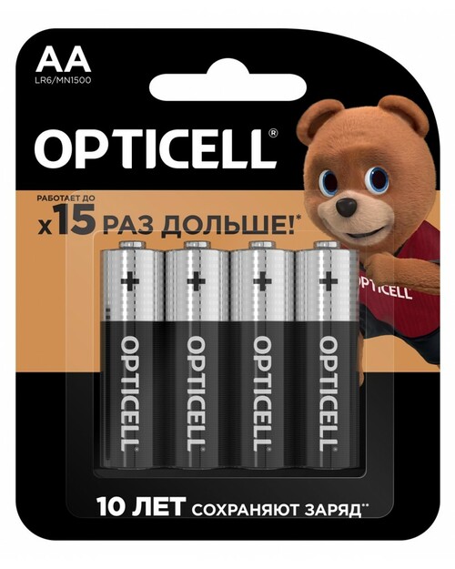 Батарейка OPTICELL LR06 (AA) BL4 щелочная