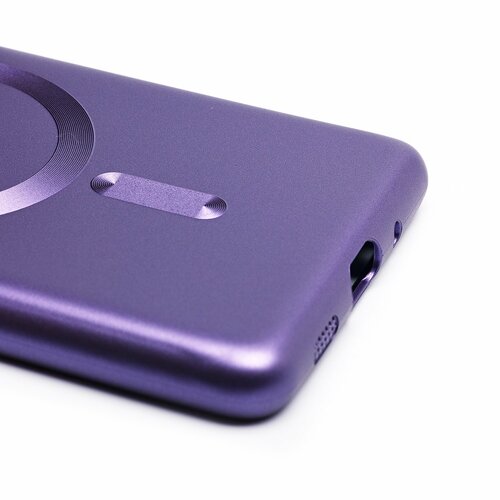 Накладка Samsung S20 FE пурпурный матовый со стеклами на камере силикон SafeMag - 5