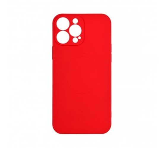 Накладка Apple iPhone 15 Pro красный силикон Vixion SafeMag