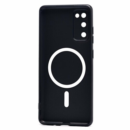Накладка Samsung S20 FE черный матовый со стеклами на камере силикон SafeMag - 3