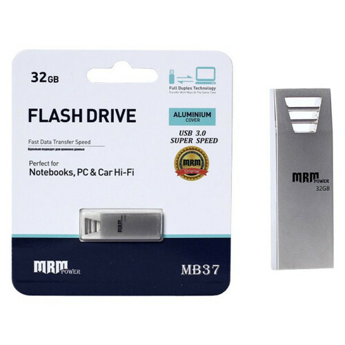 Флешка USB MRM 32GB MB37 USB 3.0 серебро