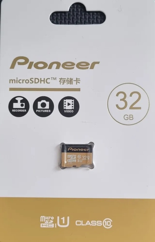 Карта памяти micro SD Pioneer 32GB Класс 10 без адаптера