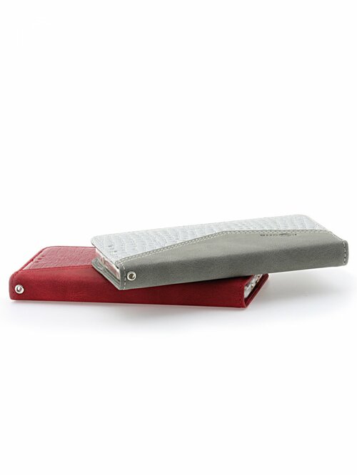 Чехол-книжка Xiaomi Redmi Note 8T красный горизонтальный под кожу крокодила Kruche Purse Croc - 9