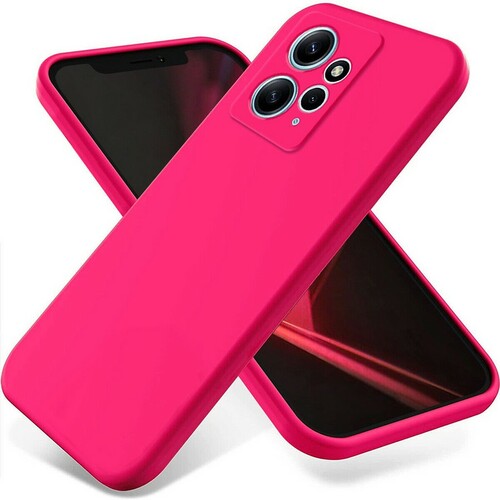 Накладка Xiaomi Redmi Note 12 4G ярко-розовый Silicone Case Full без лого