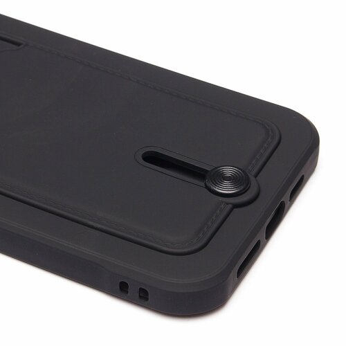 Накладка Apple iPhone 14 Plus черный с выталкивателем карты силикон С кардхолдером - 4