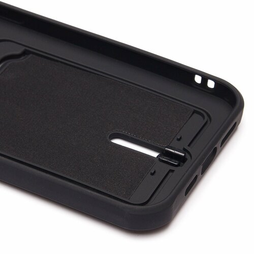 Накладка Apple iPhone 14 Plus черный с выталкивателем карты силикон С кардхолдером - 5