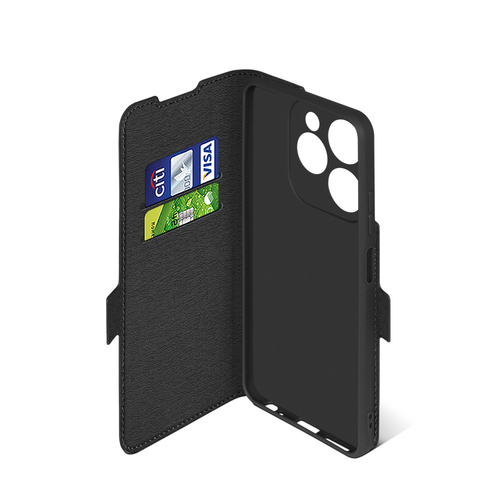 Чехол-книжка Infinix Hot 40i/Smart 8/Tecno Pop 8/Spark 20/20C/G0 2024 черный горизонтальный DF - 4