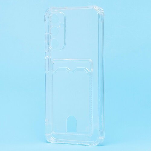 Накладка Samsung A05s прозрачный с визитницей и защитой камеры силикон Противоударный - 2