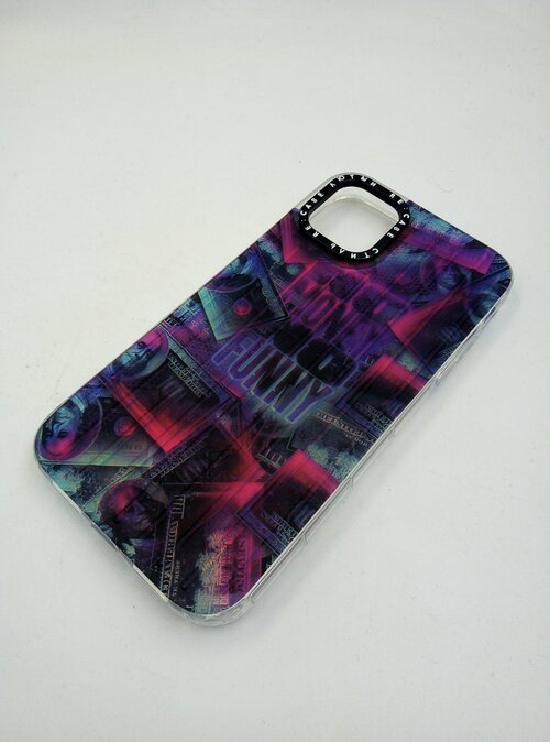 Накладка Apple iPhone 11 colorful с бортиком вокруг камеры силикон ReCase Надписи Funny