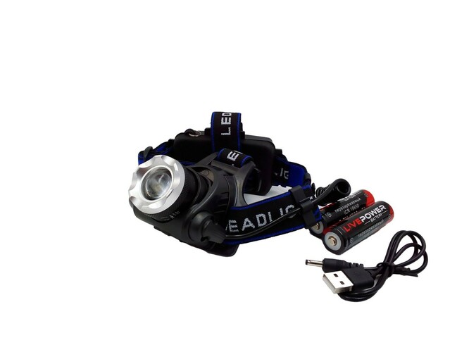 Фонарик налобный Live Power Y18 1 LED 2*18650 T6 диод без акб