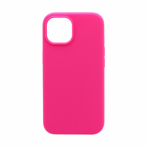 Накладка Apple iPhone 15 ярко-розовый Silicone Case Full без лого