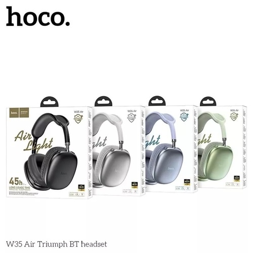 Наушники HOCO W35 Air накладные, Bluetooth, микрофон, зеленый - 2