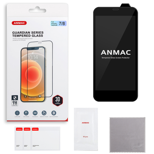 Защитное стекло Apple iPhone 7/8/SE 2020 черный 3D Anmac