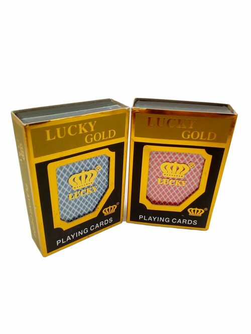 Карты игральные Lucky Gold 54к пластик