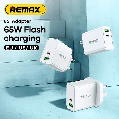 Сетевое зарядное устройство Remax RP-U125 1USB+USB Type-C белый 65W