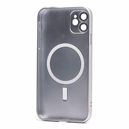 Накладка Apple iPhone 12 титан матовый со стеклами на камере силикон SafeMag - 3