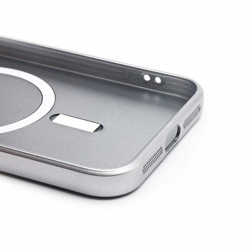 Накладка Apple iPhone 12 титан матовый со стеклами на камере силикон SafeMag - 7