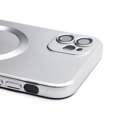 Накладка Apple iPhone 15 Pro Max титан матовый со стеклами на камере силикон SafeMag - 4
