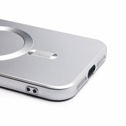Накладка Apple iPhone 15 Pro Max титан матовый со стеклами на камере силикон SafeMag - 5