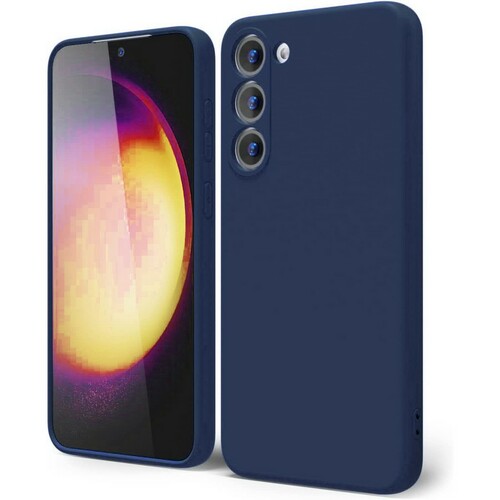 Накладка Samsung S23 синий Silicone Case без лого