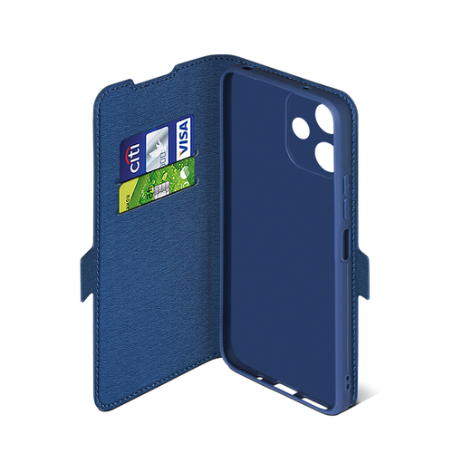 Чехол-книжка Xiaomi Poco M6 Pro 5G/Redmi 12 5G/Note 12R синий горизонтальный DF - 4