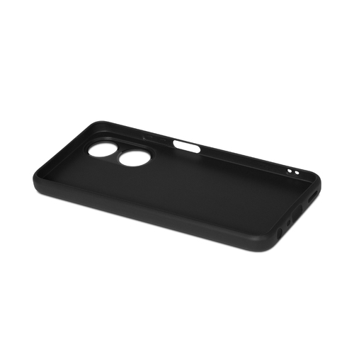 Накладка Oppo A58 черный матовый силикон DF Однотонный - 3