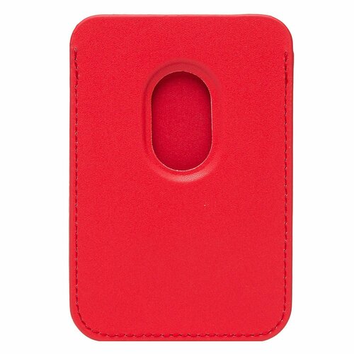 Визитница для пластиковых карт красный магнитная Кожа CH03 - 2