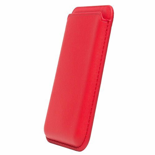 Визитница для пластиковых карт красный магнитная Кожа CH03 - 3